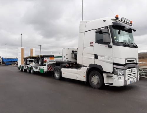 Enlèvement chez TR’AX dans la nouvelle usine de Foetz au Luxembourg pour POIDS LOURDS 38.